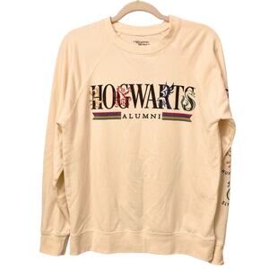 Hogwarts Alumni Cream Lightweight Sweatshirt Size Medium EUC